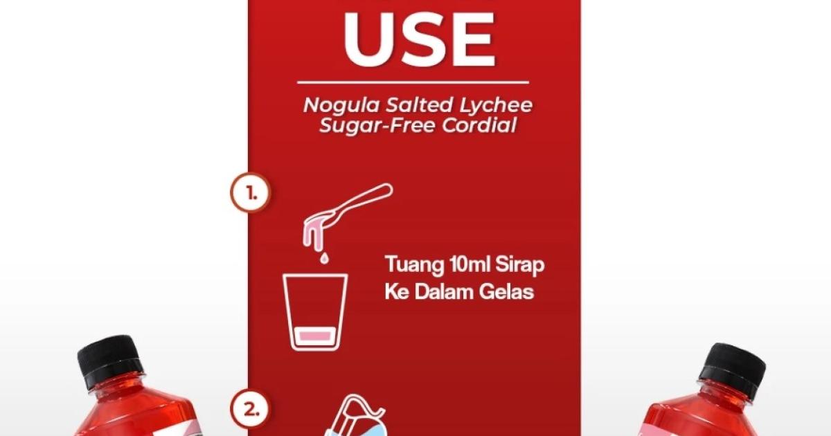 Nogula Salted Lychee Sugar Free Cordial Syrup (Free Sparkling Water-Limited Stock)