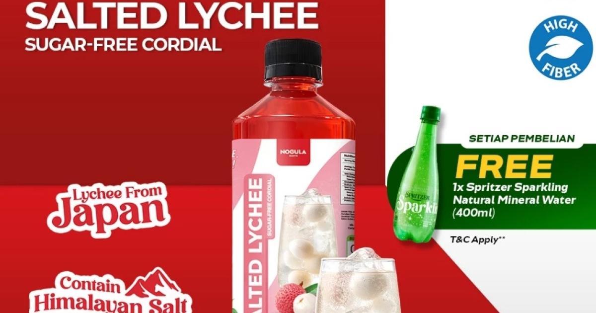 Nogula Salted Lychee Sugar Free Cordial Syrup (Free Sparkling Water-Limited Stock)