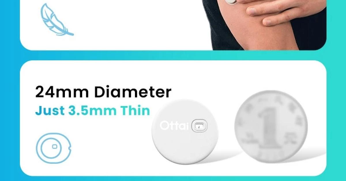 2 Pieces Ottai CGM Continuous Glucose Monitoring System No Sanning Dynamic Glucometer Continuous Use