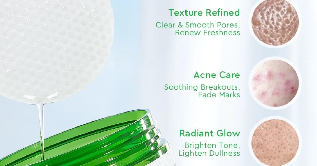 Glad2Glow Centella Salicylic Acid Exfoliating Toner Pad Clear Acne Patch Pimple Scars Soothing Skin
