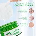 Glad2Glow Centella Salicylic Acid Exfoliating Toner Pad Clear Acne Patch Pimple Scars Soothing Skin