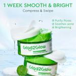Glad2Glow Centella Salicylic Acid Exfoliating Toner Pad Clear Acne Patch Pimple Scars Soothing Skin