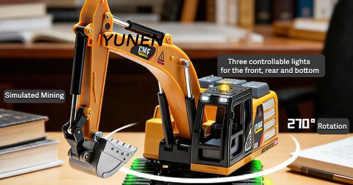 1:64 Alloy RC Excavator Dump Truck Forklift MINI Desktop Pocket Engineering Vehicle 2.4G Remote Control