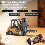 1:64 Desktop Alloy Remote Control Excavator Forklift Bulldozer RC Vehicle Engineering