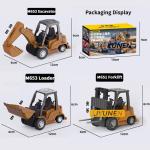 1:64 Desktop Alloy Remote Control Excavator Forklift Bulldozer RC Vehicle Engineering